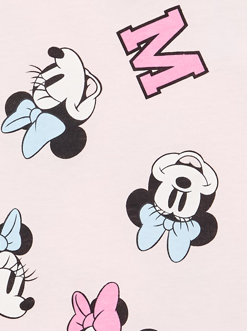 T-shirt à col rond et manches courtes 'Minnie' 'Disney' Rose - Kiabi
