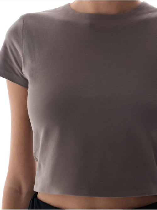 T-shirt à col rond et manches courtes penti - Kiabi