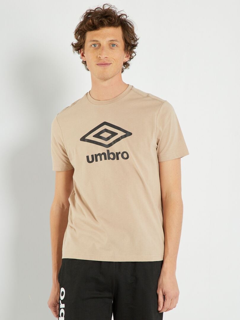 T-shirt à col rond 'Umbro' Camel - Kiabi