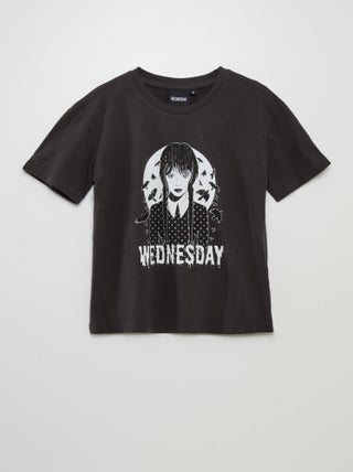 T-shirt à col rond 'Wednesday'