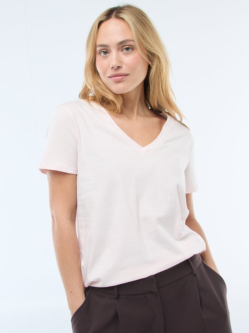 T-shirt à col V - Kiabi
