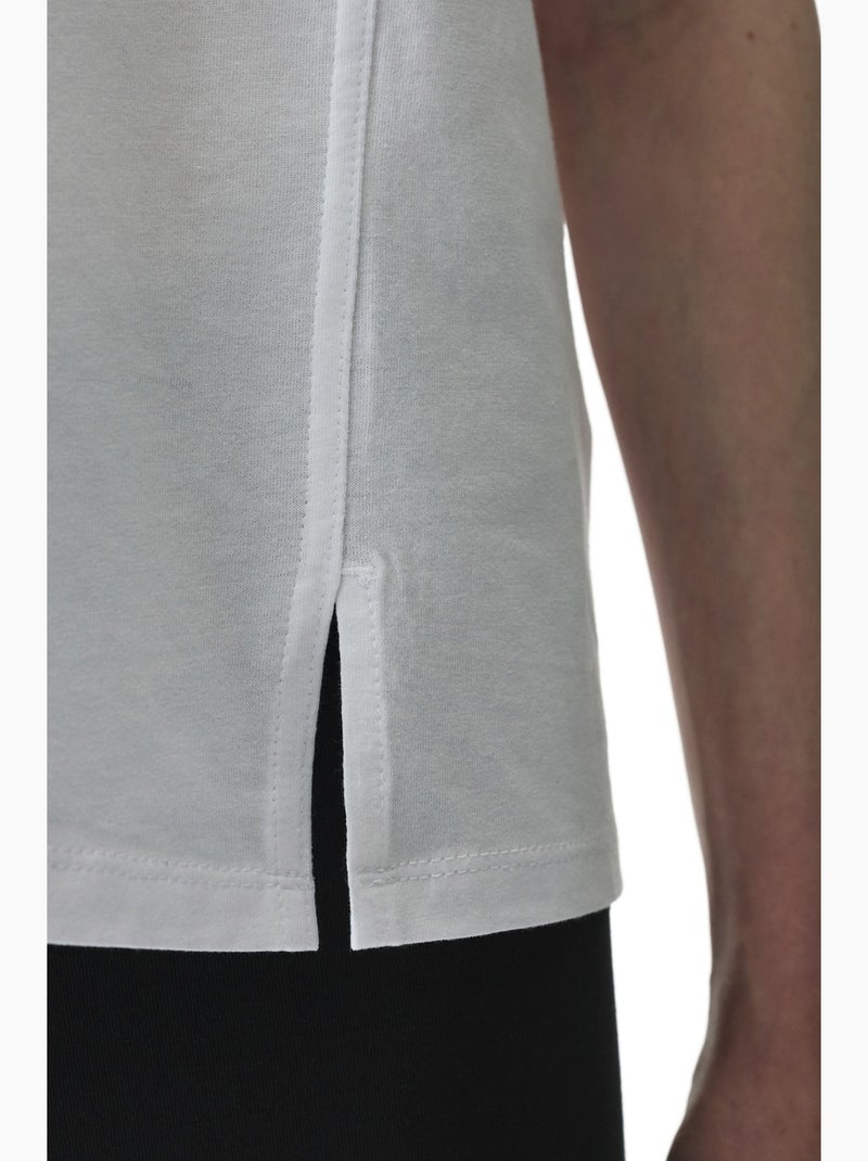 T-shirt à détail de couture et col rond penti Blanc - Kiabi