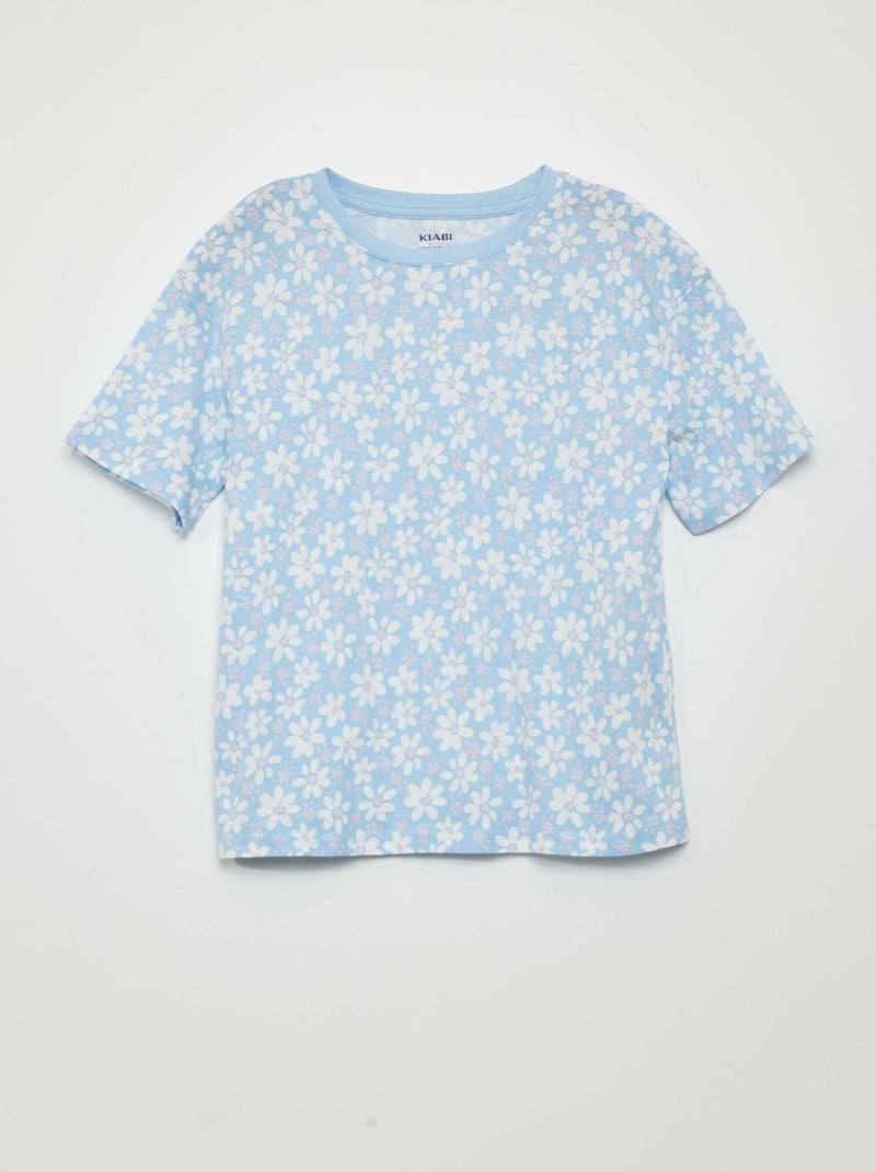 T-shirt à imprimé fantaisie Bleu - Kiabi
