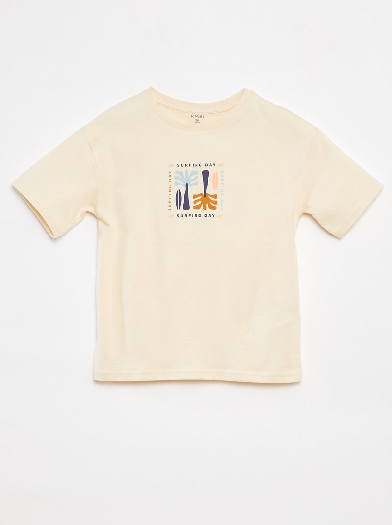 T-shirt à manches courtes - Grafik Edition BLANC - Kiabi