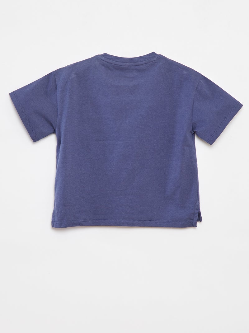 T-shirt à manches courtes - Grafik Edition Bleu - Kiabi
