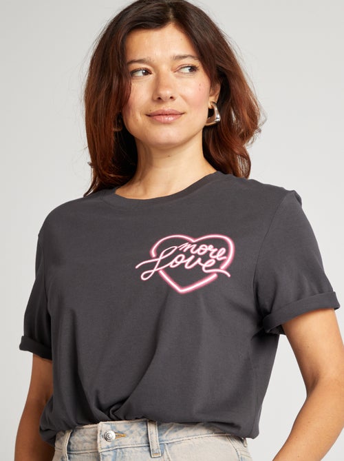 T-shirt à manches courtes - Saint-valentin - Kiabi