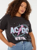 T-shirt à manches courtes 'ACDC' NOIR - Kiabi