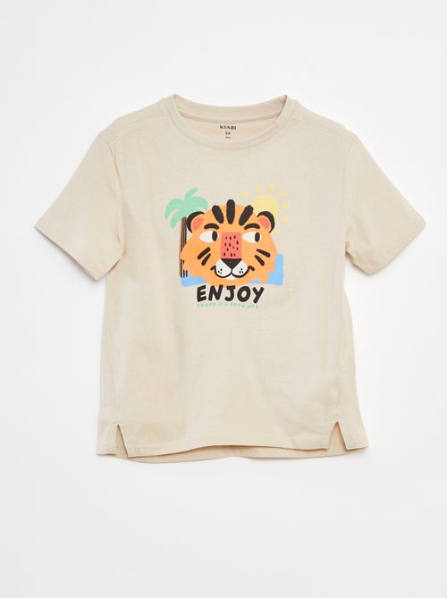 T-shirt à manches courtes avec animation - Kiabi