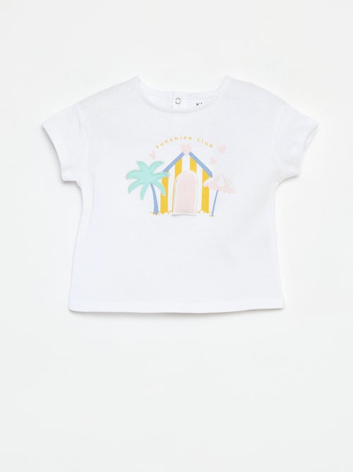 T-shirt à manches courtes avec animation - Kiabi