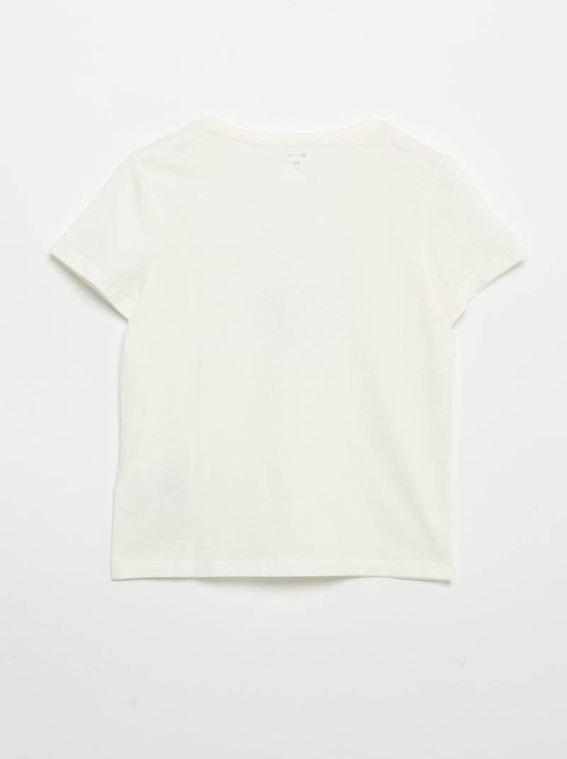 T-shirt à manches courtes avec animation Blanc - Kiabi