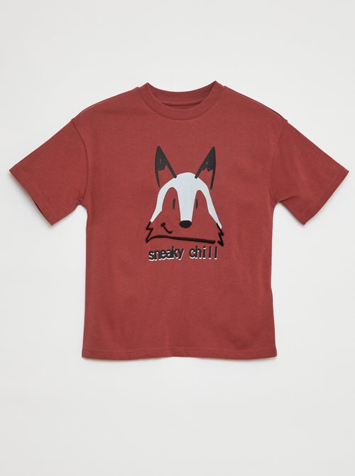 T-shirt à manches courtes avec animation - Kiabi