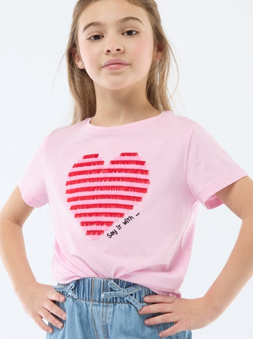 T-shirt à manches courtes avec animation - Kiabi