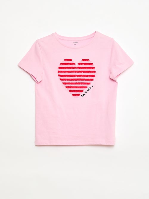 T-shirt à manches courtes avec animation - Kiabi