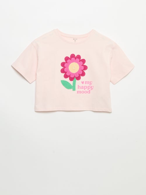 T-shirt à manches courtes avec broderies - Kiabi