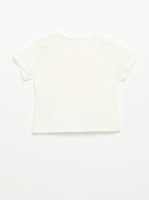 T-shirt à manches courtes avec cœur cousu - Kiabi
