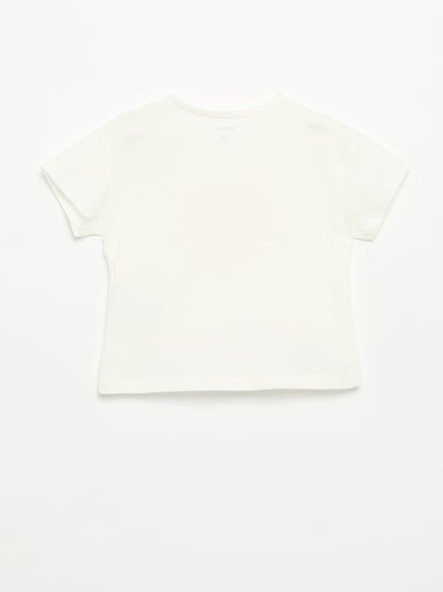 T-shirt à manches courtes avec cœur cousu - Kiabi