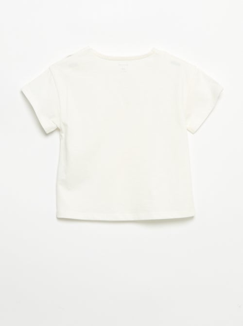 T-shirt à manches courtes avec cœur cousu - Kiabi