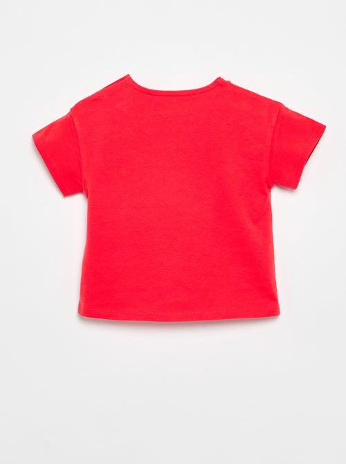T-shirt à manches courtes avec cœur cousu - Kiabi