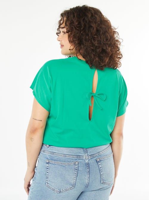 T-shirt à manches courtes avec dos ouvert - Kiabi