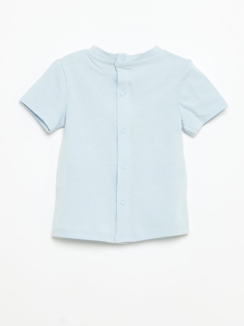 T-shirt à manches courtes avec imprimé Bleu - Kiabi