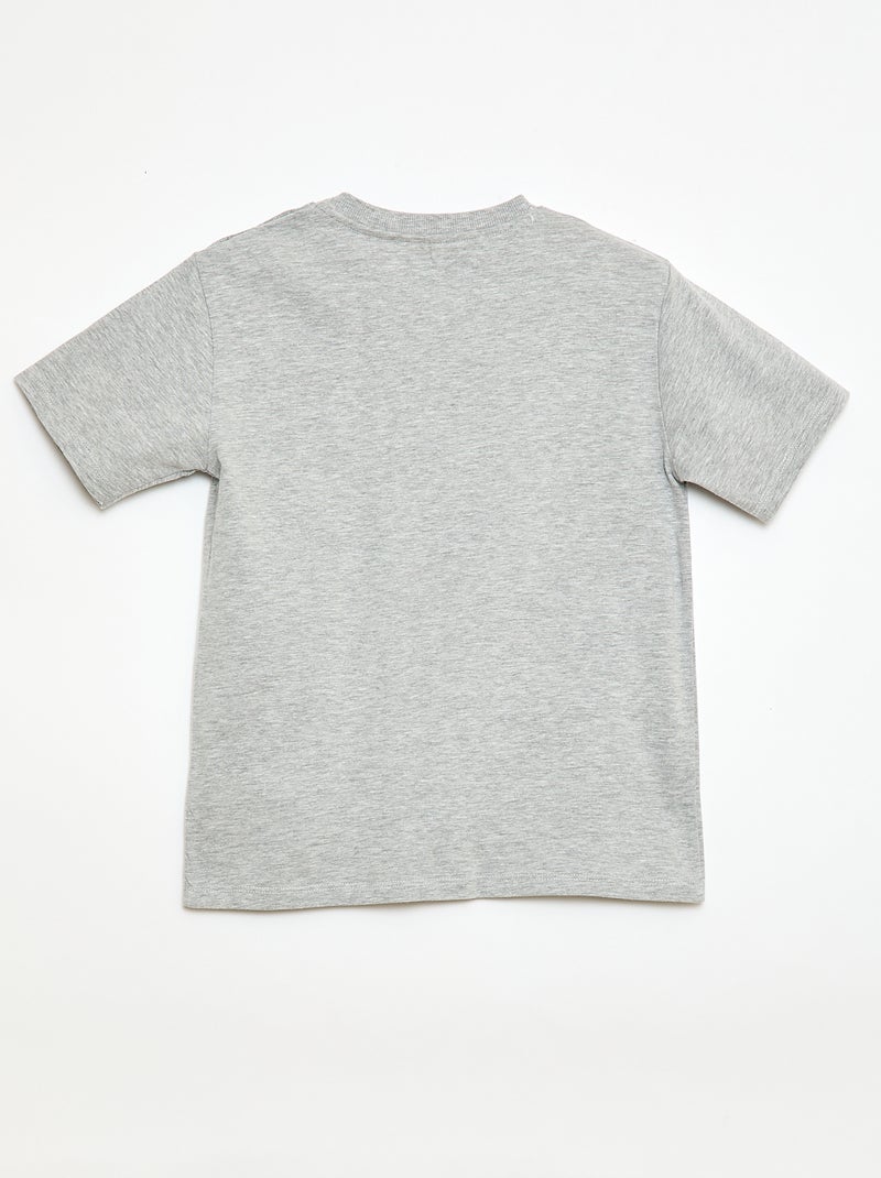 T-shirt à manches courtes avec imprimé 'Luffy - One Piece' Gris - Kiabi