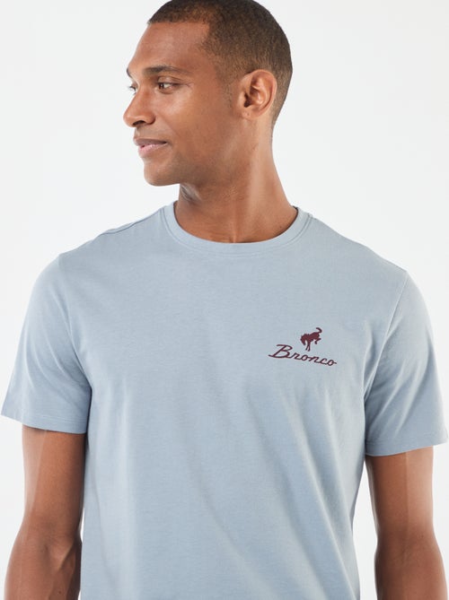 T-shirt à manches courtes avec imprimé poitrine - Kiabi