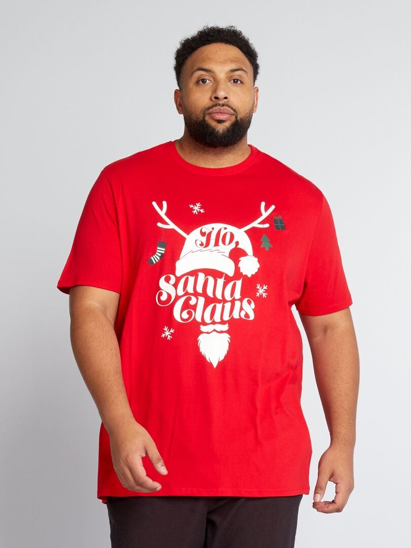 T-shirt à manches courtes avec imprimé Rouge - Kiabi