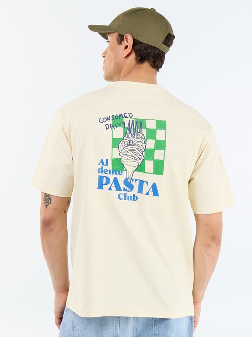 T-shirt à manches courtes avec imprimés et broderies recto/verso - Kiabi T-shirt à manches courtes avec imprimés et broderies recto/verso - Kiabi