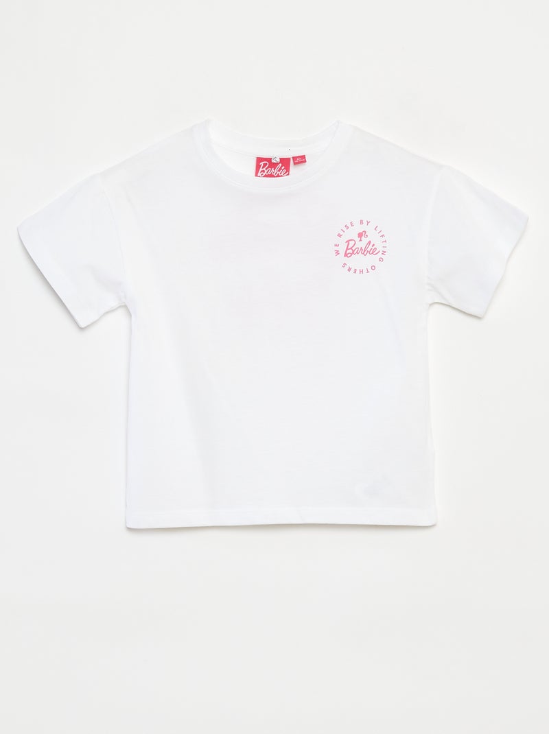 T-shirt à manches courtes 'Barbie' Blanc - Kiabi
