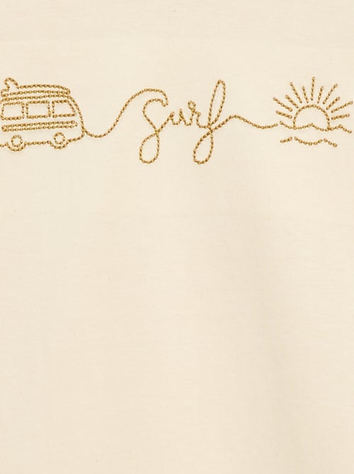 T-shirt à manches courtes brodé - Kiabi