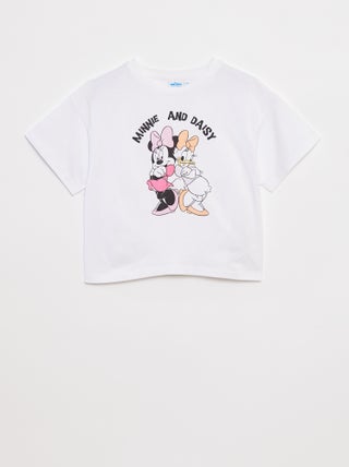 T-shirt à manches courtes cropped 'Minnie' 'Disney'
