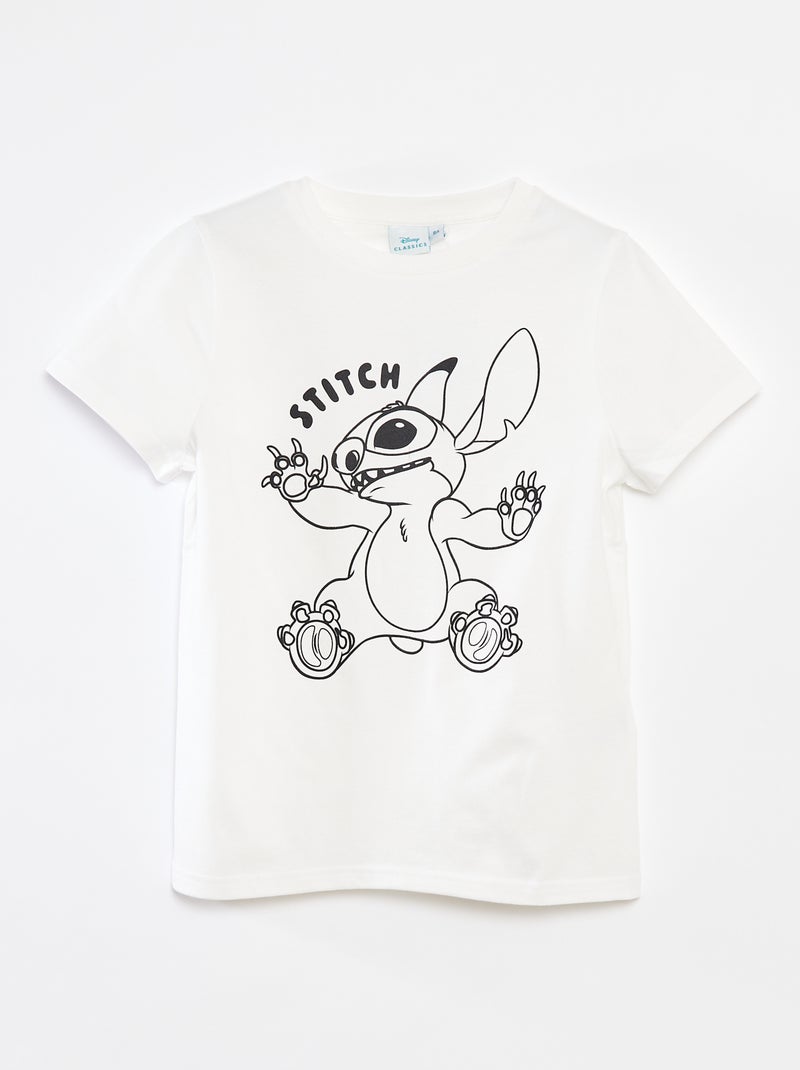 T-shirt à manches courtes 'Disney' Blanc - Kiabi