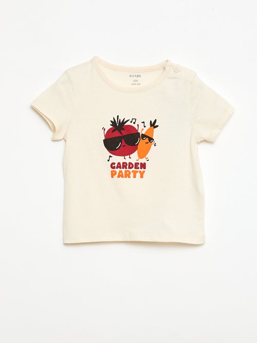 T-shirt à manches courtes en jersey de coton - Kiabi