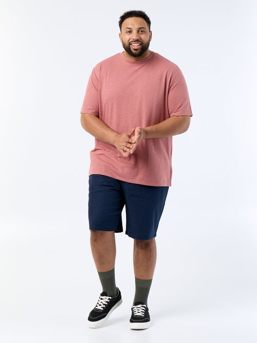 T-shirt à manches courtes en maille jersey fantaisie - Kiabi