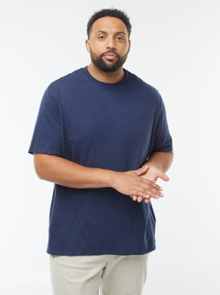 T-shirt à manches courtes en maille texturée