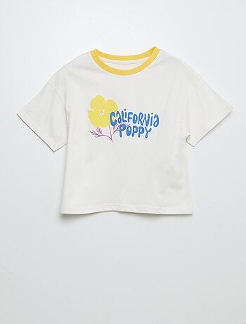 T-shirt à manches courtes et col rond avec imprimé