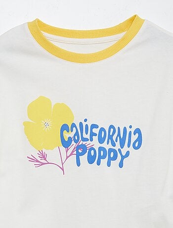 T-shirt à manches courtes et col rond avec imprimé