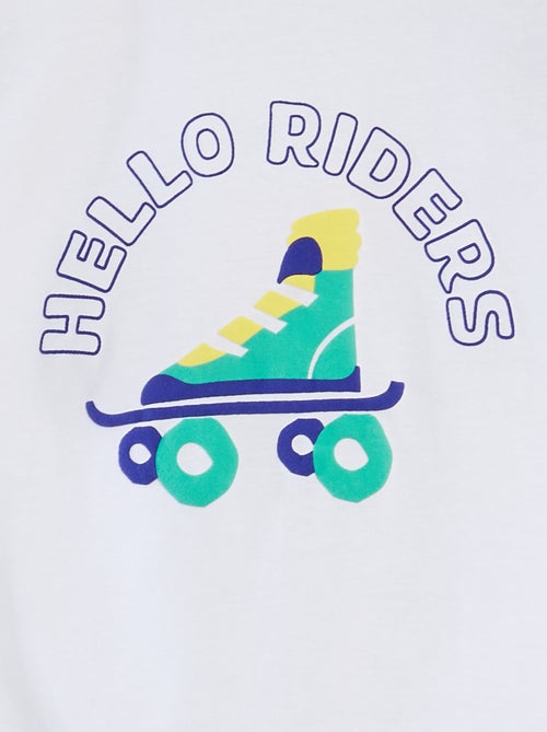 T-shirt à manches courtes et col rond avec imprimé - Kiabi