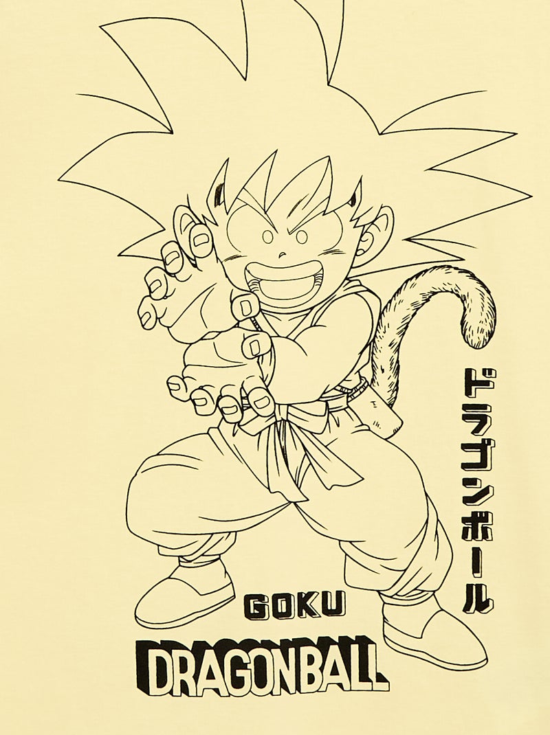 T-shirt à manches courtes imprimé 'Dragon ball Z' Jaune - Kiabi