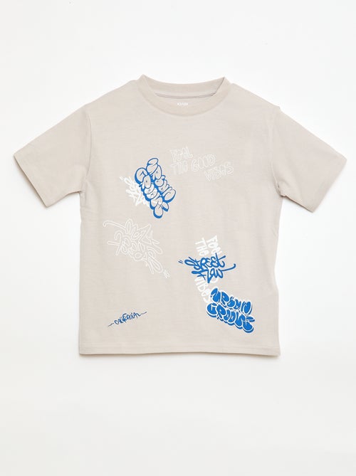 T-shirt à manches courtes imprimé - Kiabi