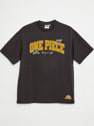 T-shirt à manches courtes imprimé recto-verso 'One Piece'