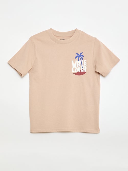 T-shirt à manches courtes imprimé recto/verso - Kiabi