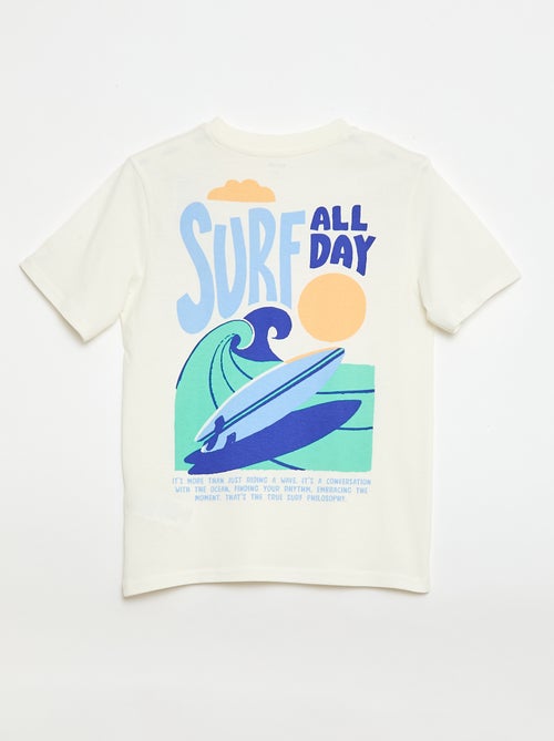 T-shirt à manches courtes imprimé recto/verso - Kiabi