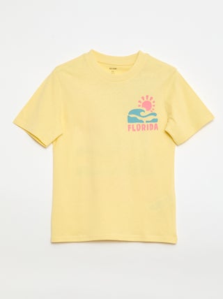 T-shirt à manches courtes imprimé recto/verso
