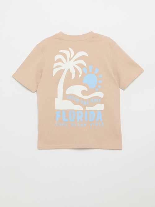 T-shirt à manches courtes imprimé recto/verso - Kiabi