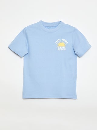 T-shirt à manches courtes imprimé recto/verso