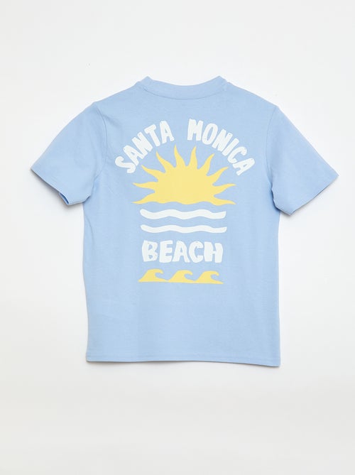T-shirt à manches courtes imprimé recto/verso - Kiabi