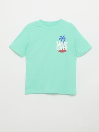 T-shirt à manches courtes imprimé recto/verso
