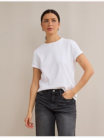 T-shirt à manches courtes interlocks, mo fashion