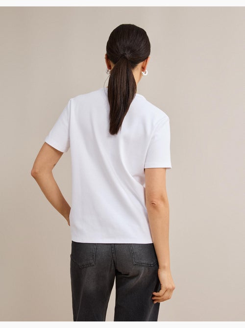 T-shirt à manches courtes interlocks, mo fashion - Kiabi